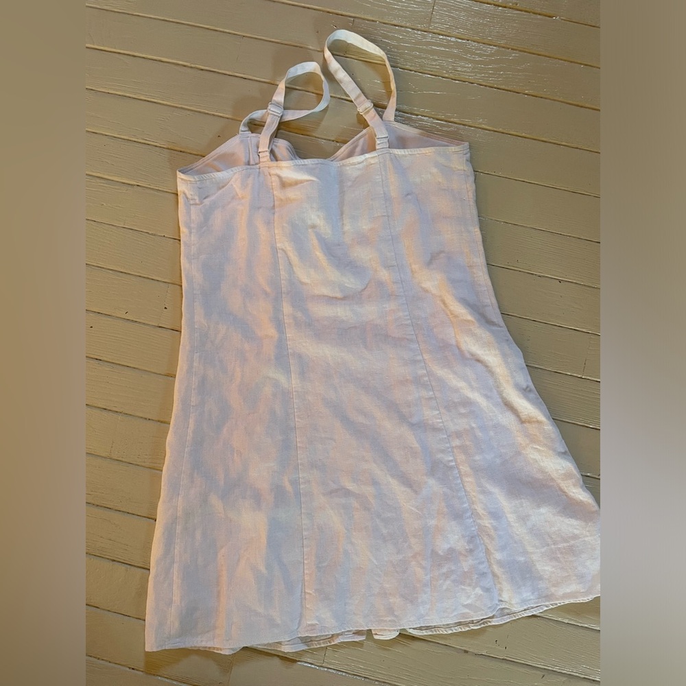 Express linen button down dress size XS adjustable straps - Picture 7 of 8